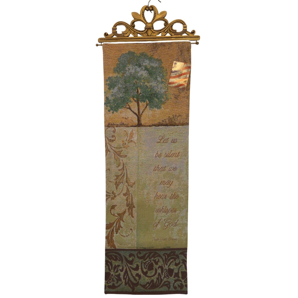 Whisper of God Wall Panel Tapestry with‎ Rod & Finials Decor Art Made in USA